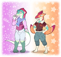 Dino Daycare - Ellie and Lucy by Yipthecoyotepup
