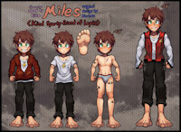 Miles Hayes (Lapis' Best Friend) by KitlaValkyrie - boy, shota, male, feet, human, miles, toes, barefoot, soles, kitlavalkyrie, twomario, loving lapis
