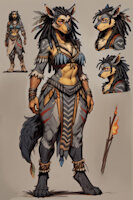 Stoke the Mightyena by scorpianpp - female, hybrid, pokemon, anthro, dreadlocks, anthropomorphic, black hair, mightyena, hybrid species, dog girl, pokemon adult, pokemon oc, anthropokemon, hybrid pokemon, pokemon (species), ai generated, stable diffusion, automatic1111, scorpianpp, ai generated voice, outcasts tribe, stoke the mightyena