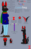 Plasmia Veila LunarFang by PlasmaFang70 - female, wolf, hybrid, canine, clone, sister, ref sheet, mammal, homunculus, vampire bat, chiropteran, vampire wolfbat, plasmia