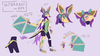 HeT0R3.BAT by hetoreBat - bat, robot, ref sheet, purple hair