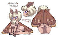 Marisa the moth by potatosheep - female, bug, insect, intersex, moth, transfemale