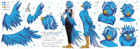 Miguel/Michael character sheet🕊️ by potatosheep - male, bird, blue, michael, miguel, mikael, lucipurr