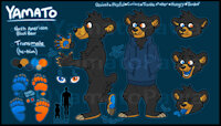 2022 Chibi/toony Ref by YamatoDraws - paws, toony, bottomless, black bear, transmale, shortstack
