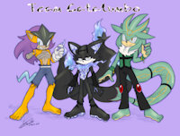 Team Catatumbo by MidnightMuser - dragon, fox, male, hybrid, pokemon, hedgehog, fire, sonic, barefoot, males, hybrid species, sonic fan characters, hedgedragon, nonbinary, amputee (non-kink related), hedgebeast