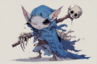 My first ever OC by EBIL64 - male, necromancer, adventure quest, ai generated, moglin, adventurequest, battleon