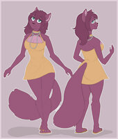 She Has it (Vodka) by Karmandel - cat, feline, female, curvy, f/solo, f, female/solo, curvy female, curvy figure, australian curly tail