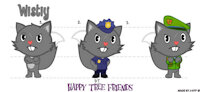 HTF Character Sheet - Wistiy the Wolf by JamesyDoggy - wolf, male, adult, cop, oc, htf, happytreefriends, police officer, originalcharacter, police uniform, military uniform, htfoc, wistiy