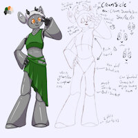 Creamsicle ref by DeerTag - deer, android, robot, femboy, vocaloid, utauloid