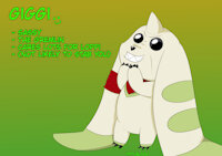 Giggi Gremlin Terriermon by MeW0Nyas - female, digimon, oc, terriermon, character reference, digimon (species)