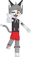 Ferrer by RayHamilton - cat, male, pixel art, original character