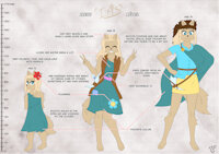 Iris Character Ref! by TheTheoryOfLust - cute, female, dress, furry, pose, flower, reference, growth