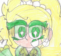 Esmeralda by CherryPopBomb16 - female, reference sheet, green, human, oc, original character, enchantress, himedere, kamidere