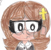 Mary by CherryPopBomb16 - female, reference sheet, human, oc, angel, original character, archangel, heroic, antagonist, antagonists