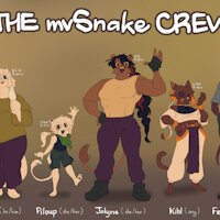 Character Ref Sheet - Lineup v1.2 by mvSnake - cat, lioness, lion, character sheet, sphynx, line up