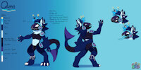 Quinn by TommyTheMouse - hybrid, short, tongue, claws, shark, smile, tongue out, anklet, antennae, sfw, masculine, tongue sticking out, non-binary, protogen
