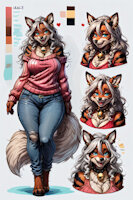Kaida the Arcanine by scorpianpp - female, canine, pokemon, anthro, arcanine, curvy, big breasts, anthropomorphic, blonde hair, dog girl, pokemon adult, cyan eyes, pokemon oc, anthropokemon, pokemon (species), platinum blonde, curvy figure, ai generated, stable diffusion, automatic1111, scorpianpp, ai generated voice, kaida the arcanine