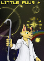 Coyote L. Fuur by Stoneflomks - boy, male, clothed, cartoon, character sheet, original, anthro, space, art, furry, sheet, oc, solo, text, scientist, lab coat, simple background, crowbar, astronomy, greeneyes, floreart