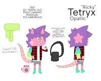 Ricky (Fursona) - Ref Sheet (SFW) by opalstar526 - male, rat, rodent, mammal, ricky, murine, murid, opalstar, tetryx opallic