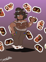 Chocothyst by s0urcec0de - female, bbw, amethyst, steven universe, gemsona