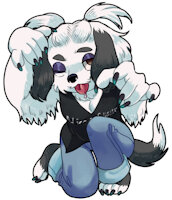 Pearl by Fusho - dog, female, fluffy, punk, sleepy, sheepdog, girlfriend, shaggy hair, chubby female