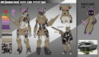 Kaz the Landcat by bitfang - feline, male, military, lynx, ref, cyborg, goggles, ref sheet, cloak, femboy, science fiction, scifi, armored, poncho, bitfang, landcat