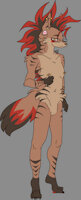 evani fullbody by synf3ll - hyena, androgynous, digital, aardwolf, fullbody