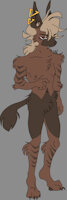 arseniy fullbody by synf3ll - hyena, digital, brown hyena, fullbody, nonbinary
