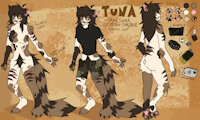 tuna ref sheet by kittykibble - girl, cat, feline, female, reference sheet, character sheet, lesbian, camo, calico cat