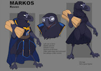 Markos by McFan - male, bird, raven, anthro, avian, solo, parchment, vallerane, markos