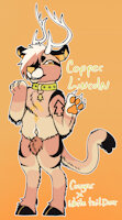 Copper Lincoln by jackrabblt - feline, cougar, hybrid, reference sheet, anthro, claws, deer, solo, puma, mountain lion, pawpads, felid, white tail deer, countershading
