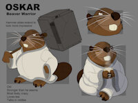 Oskar by McFan - male, anthro, tea, solo, beaver, hammer, whiskers, oskar, vallerane