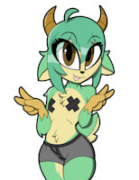 First look at Conner by TraxxDownlink - character sheet, femboy, boxer briefs, nipple tape, male solo, fawn deer, femboy hooters