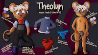 Theolyn (Refsheet) by Theolyn - cute, male, mouse, shy, overalls, refsheet, bandana, mouse/rodent