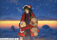 COMMISSION by Kiyokiyowou - cute, christmas, snow, commissions