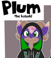 Meet Plum! by Tanna - purple, hoodie, fursona, kobold, @fuf