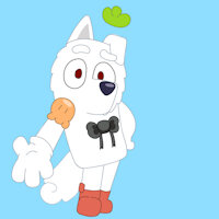 Please meet AndrePapermanCecil! by AndrePaperman - dog, male, bordercollie, samoyed, bluey, bluey (series), blueyfanart