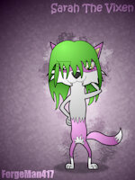 Sarah The Vixen by ForgeMan417 - fox, female, vixen, oc, solo, green hair, looking down, oc character, solo/female, original-character, vixengirl