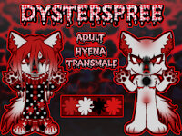Dysterspree by Rottenstumpofsadness - red, hyena, black, white, blood, transgender, clown, transmale, top surgery scars