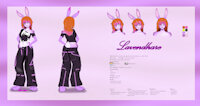 Fursona (Updated & Re-Worked) by Lavendhare - male, rabbit, reference sheet, canine, hare, digital art, sfw, pansexual, queer, demisexual, rabbit-hybrid, sfw art