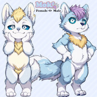 Moki Presentation by FurreyAI - female, wolf, male, original characters, moki, ai generated, ai art, stable diffusion, ai generated art