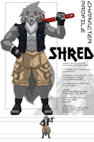 CHARACTER PROFILE: SHRED WOLF by ShoNUFF44 - wolf, anthropomorphic, male solo, character profile, animeart