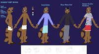 Character Reference- Mr. Bennin by ZephyrWolffox - male, reference sheet, character, tanuki