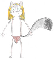 Sasha the Gray Jungle Fox by Prentis65 - fox, male, loincloth, jungle, gray fox