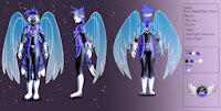 Azure Angel Ref Sheet by ChinookOrca - diaper, boy, male, gloves, bird, feminine, anthro, latex, shiny, blue, diapers, avian, suit, rubber, furry, sheet, goggles, superhero, spandex, bluejay, ref sheet, reference, boots, hero, uniform, femboy, super, anthropomorphic, abdl, super hero, diaperfur, blue jay, jay, corvid, diapered, headset, character design, rubbery, jayson, azure angel