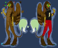 Shiro Design by Artalamox - female, reference sheet, gryphon, avian, design, mutant, sona