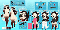 Ref sheet by ceciliasa - cow, furry, fursona, cowgirl, sona, refsheet