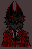 Tannik by Rottenstumpofsadness - male, canine, demon, religious, abuse, horror, smoking, mixed breed, sadism, serial killer, satanic, sadist, rapist, satanist, paraphilia, satanism, trafficking, abuser, horrorcore, smoking cigarette, smoking cigar, serial rapist, erotophonophilia