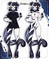 Reference my Oc by Bimbochka - female, reference sheet, goth, reference, manul, goth girl