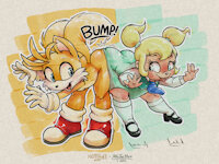 BUTT BUMP!!! Tails + Eleanor by PilloTheStar